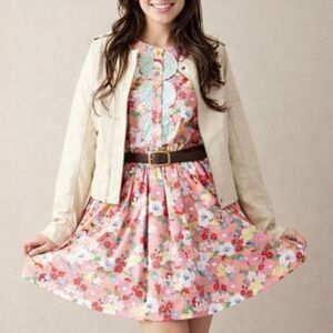 NWT Matilda Jane Women’s Floral Sleeveless Dress Size S Pink Multicolor Cotton